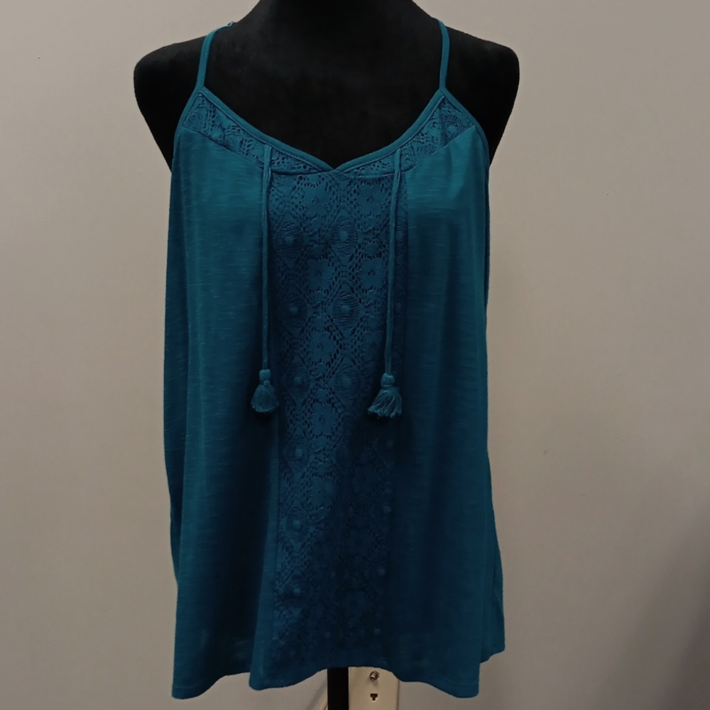 Boho, lace overlay top